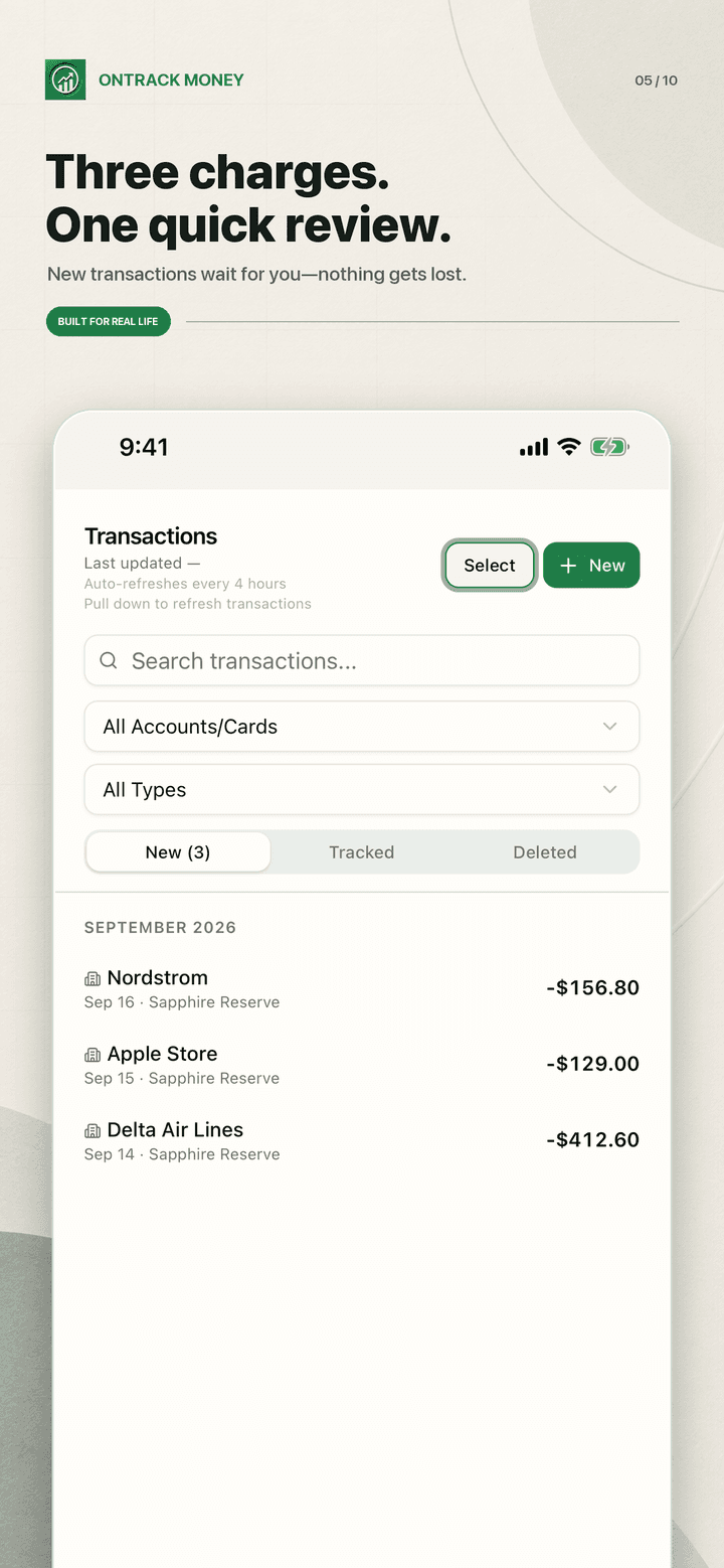 Transactions to review