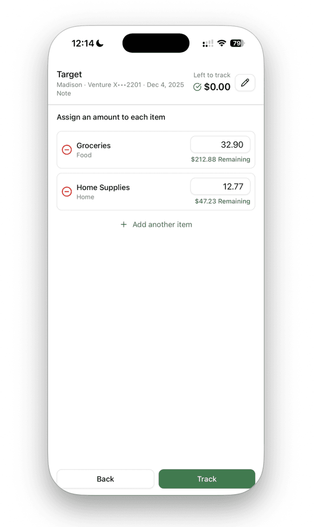 OnTrack Money - Target Assignment